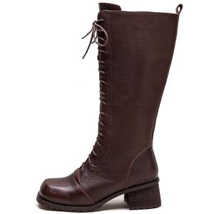 Сапоги до колена 5 см женские MATA, Coffee