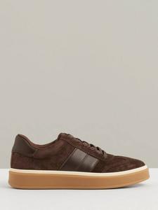 Тренеры Lizzie Suede Low-Top Reiss, Chocolate