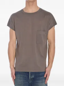 Шерстяная футболка Saint Laurent, серый