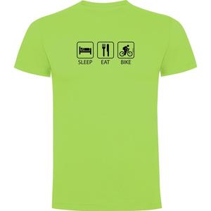 Футболка Kruskis Sleep Eat And Bike, зеленый