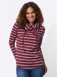 Толстовка в темно-красную и белую полоску WITT WEIDEN