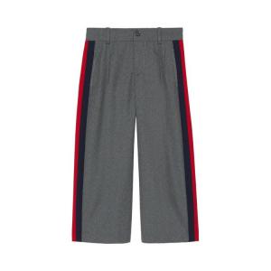 Брюки Gucci Kids Sylvie Web Trousers, Grey
