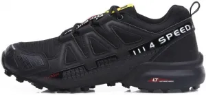 Мужские походные кроссовки, кроссовки для трейл-раннинга, обувь для прогулок на открытом воздухе, легкие дышащие треккинговые кроссовки с сеткой, нескользящая спортивная обувь для путешествий, кемпинга и альпинизма Qacksv, черный