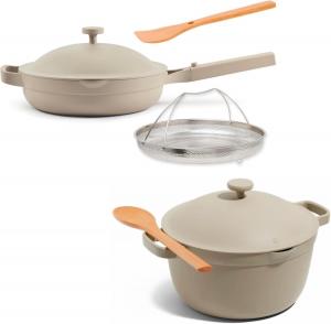 Набор посуды для приготовления Our Place Cookware Duo с антипригарным покрытием, 7 предметов, бежевый