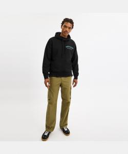 Кожаная толстовка свободного кроя в стиле коллажа