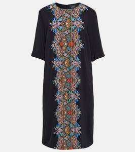 Платье-туника из джерси с принтом Etro, Nero