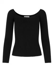 Топ с круглым вырезом в рубчик SAMSOE SAMSOE, черный