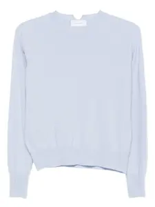 Свитер из смесового кашемира с круглым вырезом Daniele Fiesoli, синий