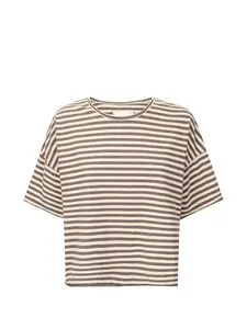 Футболка в полоску Frida Labo Art, бежевый