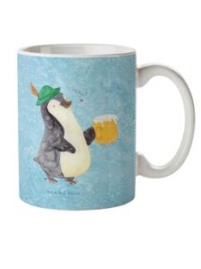 Детская кружка с изображением пингвина, без слогана, цвет ледяной синий Mr. & Mrs. Panda