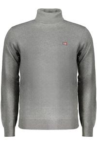 Свитер мужской Norway 1963 с высоким воротом и вышитым логотипом, серый