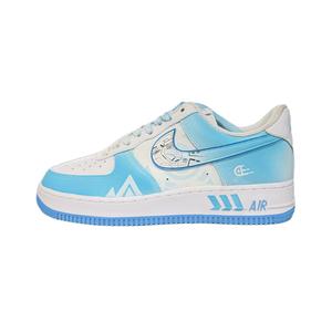 Air Force 1 Low Cyber Future устойчивые к истиранию низкие скейтборд кроссовки мужские Nike, белый/синий