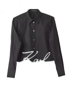 Фирменная рубашка Karl Lagerfeld, черный
