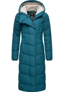Зимнее пальто в стиле Ragwear "Pavla Long", удлиненная зимняя парка с плюшевой подкладкой и капюшоном, цвет Ocean