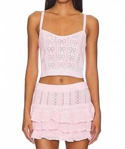 Фане Топ в балетно-розовом цвете LoveShackFancy