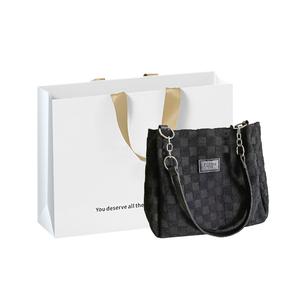 Сумка через плечо из холста Aini Rabbit, черный+шопер