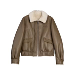 ELLE Женская шуба Coffee Lapel Moderate