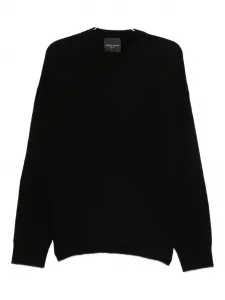 Свитер с круглым вырезом Roberto Collina, черный
