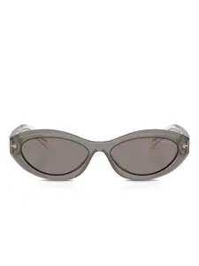 Солнцезащитные очки в овальной оправе Symbole Prada, серый