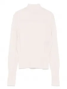 Шерстяной свитер с высоким воротом Patrizia Pepe, розовый