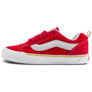 Vans Knu Skool Low Top Кроссовки для скейтбординга Унисекс Красные Белые