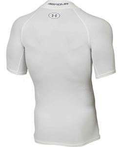 Футболка мужская тренировочная с коротким рукавом, имитация бронежилета, технология HeatGear UNDER ARMOUR, красный