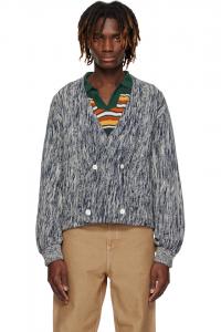 Двубортный кардиган Bode, синий