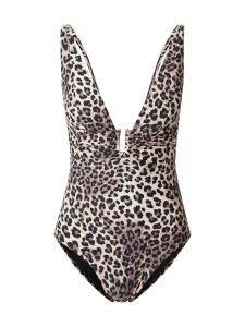 Треугольный купальник Hunkemöller Luxe Animalia, цвет Cappuccino/Dark brown