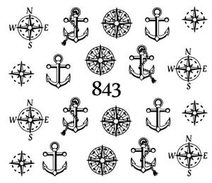 Водные наклейки для ногтей - №843, Raisin