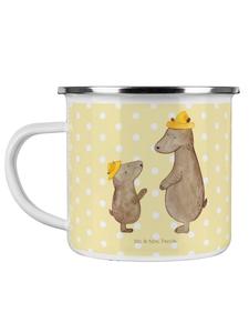 Кружка с медведем и шляпой, без слов, пастельно-желтого цвета Mr. & Mrs. Panda