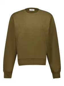 Свитер с вышивкой Saint Laurent, зеленый