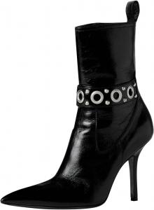 Женские стильные ботильоны FSJ с заостренным носком, кольцевыми заклепками, шпилькой средней высоты, молнией сбоку, соблазнительные вечерние туфли, размеры 4-16 US