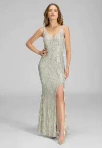 Коктейльное платье/вечернее платье Swing, Beige/Silver