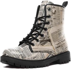 Модные ботильоны на шнуровке для мужчин и женщин с цветочным, грибным и звездным узором, стильные унисекс ботинки, боевые модные уличные ботинки AWSOLE, Grey Black