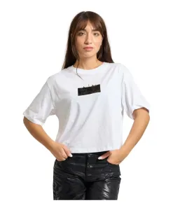 Белая футболка с нашивкой с логотипом. Armani Exchange, белый