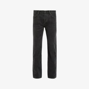 Джинсы Reid прямого кроя из органического хлопкового денима Allsaints, черный