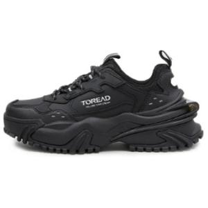 Амортизирующие износостойкие массивные кроссовки женские черные TOREAD