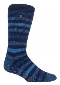 Мужские носки-тапочки с флисовой подкладкой и полосками Heat Holders, синий