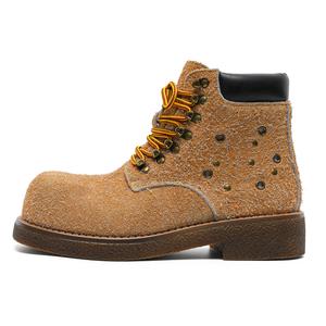 Chi Wolf Ботинки Crew Martin унисекс бежевого цвета