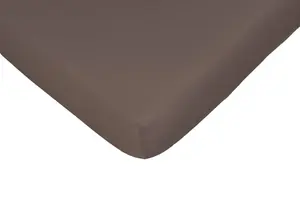 Простыня CASATEX "Джерри", удобная в надевании благодаря высокой эластичности 90-100х190-200 см, 1 шт., коричневый