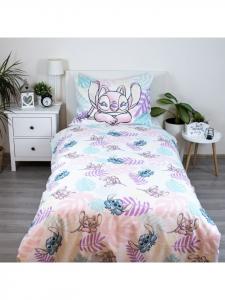Хлопковое постельное белье Lilo & Stitch 140x200 см, пододеяльник синего цвета Lilo & Stitch, 140 x 200 см