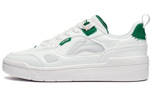 Кроссовки LINING Common 80s Skateboarding Shoes Women's Low-top Off-white/verdant Green, белый/зеленый