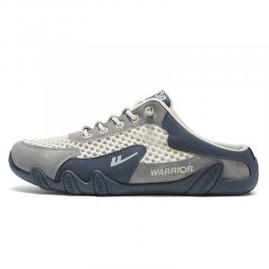 Мужские сандалии с закрытым носком, устойчивые к истиранию и запаху WARRIOR, White/Dark Gray/Green