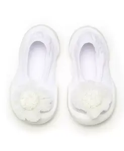 Детские дышащие моющиеся противоскользящие носочки-туфли для девочек Komuello, белый
