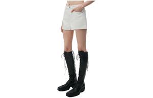 Шорты джинсовые с логотипом Alexander Wang, белый