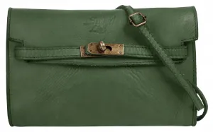 Сумка через плечо Samantha Look, натуральная кожа, производство Италия, зеленый