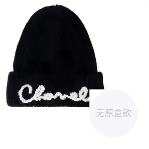 CHANEL Кашемировая женская шапка, Black