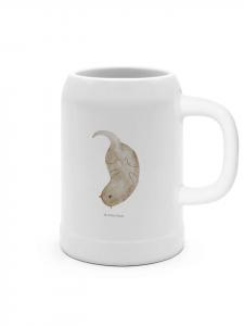 Пивная кружка выдра вверх дном без слов в белом цвете Mr. & Mrs. Panda