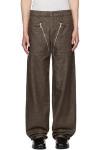 Джинсы с панелями Dries Van Noten, коричневый