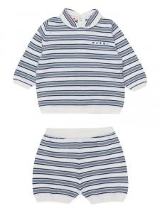Marni Kids спортивный костюм в полоску, белый